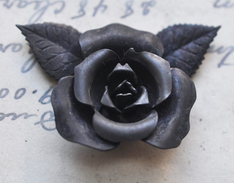 Brass Rose, Black Patina